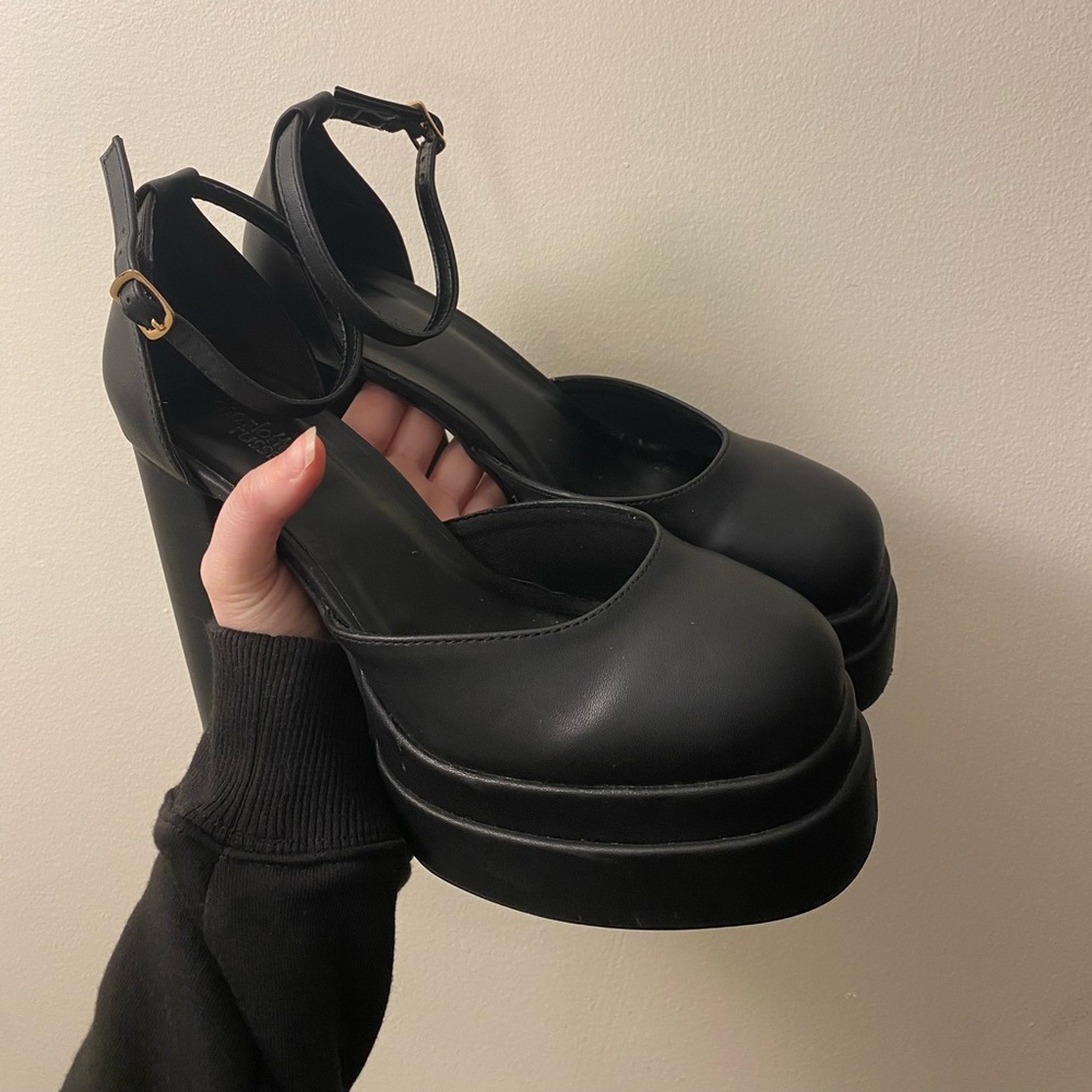 Charlotte Russe Black Platform Shoes